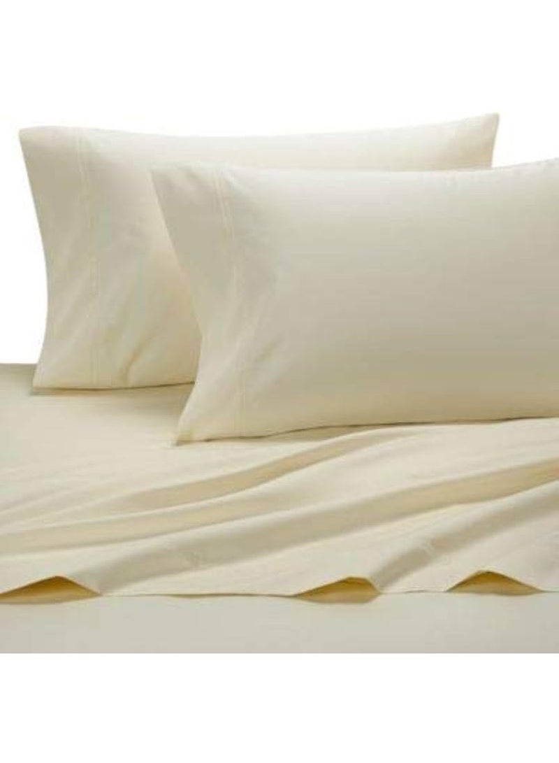 Deluxe Ivory White Comfy Flat Bed Linen Set (3 Pieces) - 180 x 240 cm - Image 5